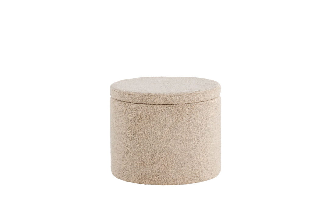 Venture Home Dunken Pouf - / Beige Teddy