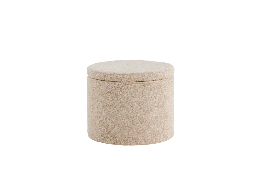 Venture Home Dunken Pouf - / Beige Teddy