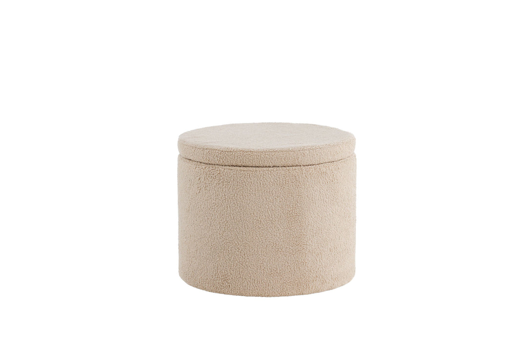 Venture Home Dunken Pouf - / Beige Teddy