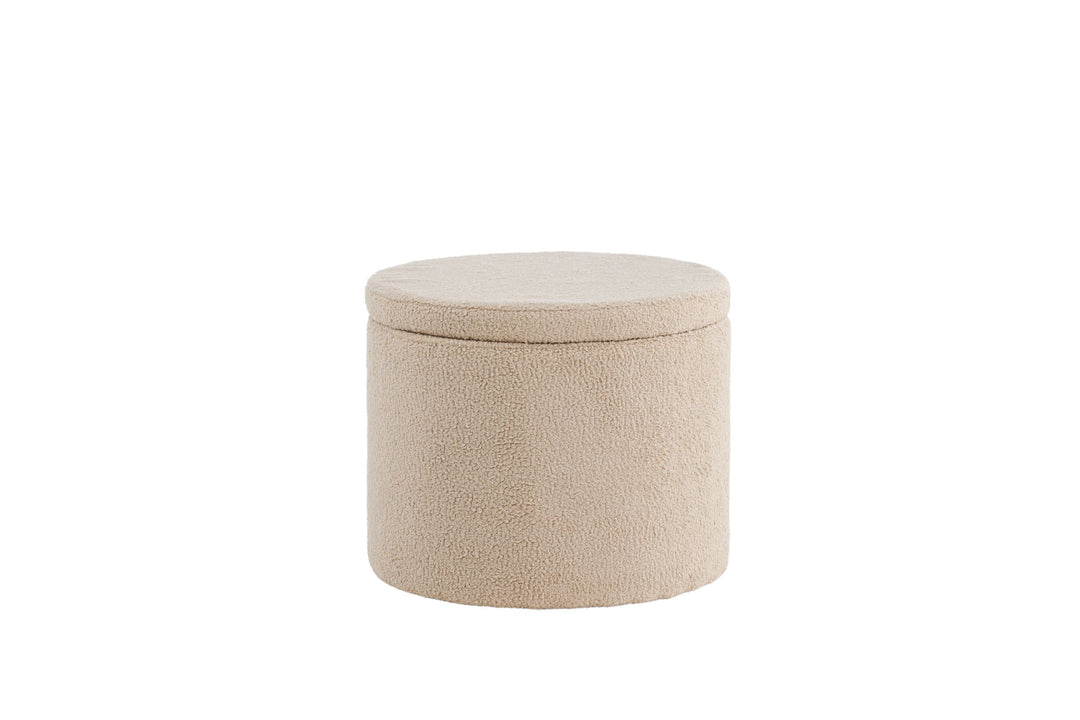 Venture Home Dunken Pouf - / Beige Teddy