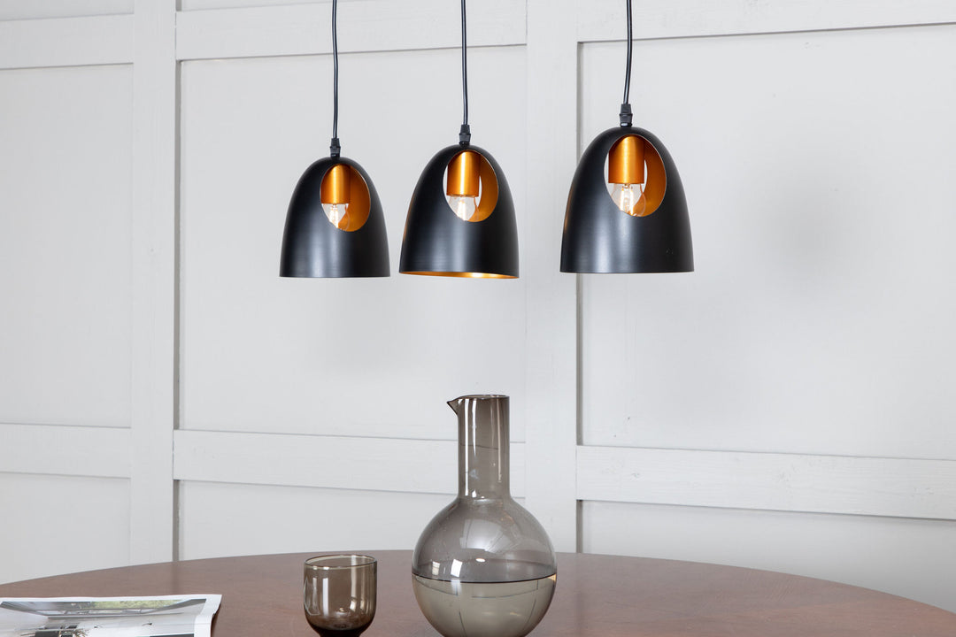Venture Home Elda Pendant Lamp L750*W160*H170 Black / Copper