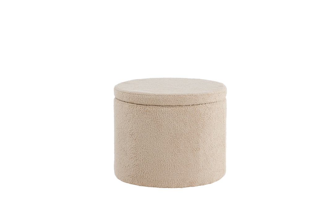 Venture Home Dunken Pouf - / Beige Teddy