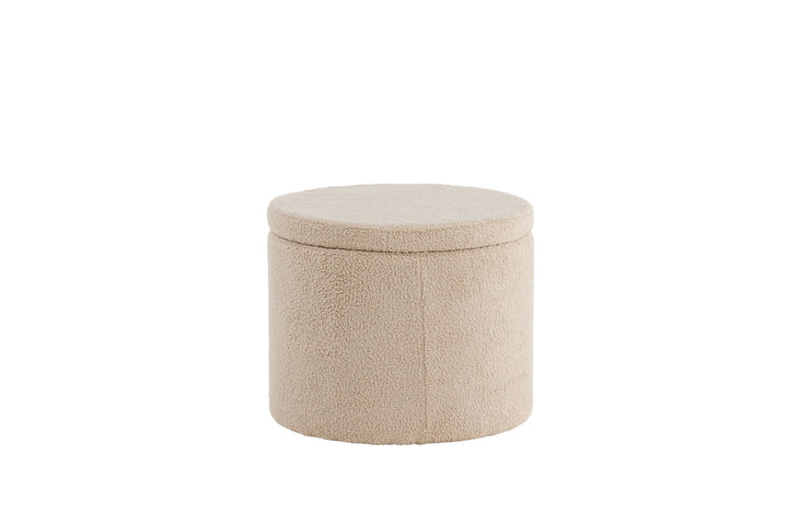 Venture Home Dunken Pouf - / Beige Teddy