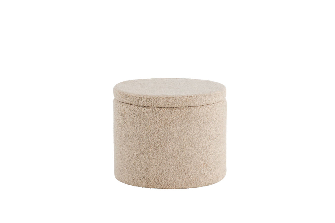Venture Home Dunken Pouf - / Beige Teddy