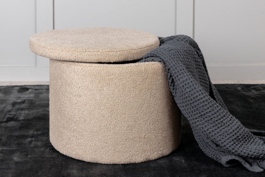 Venture Home Dunken Pouf - / Beige Teddy