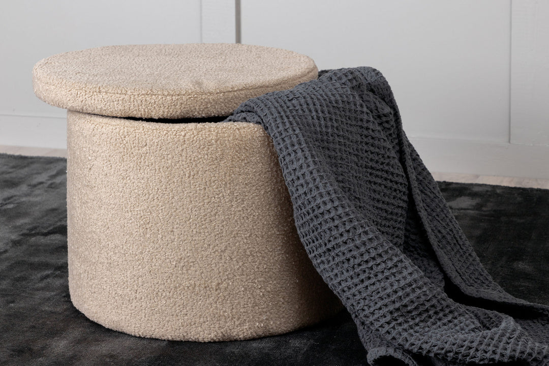 Venture Home Dunken Pouf - / Beige Teddy