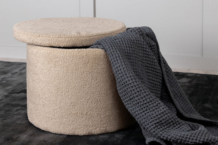 Venture Home Dunken Pouf - / Beige Teddy