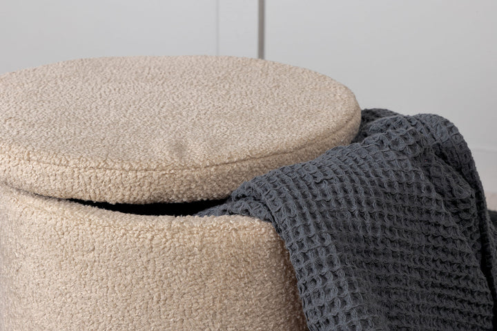Venture Home Dunken Pouf - / Beige Teddy