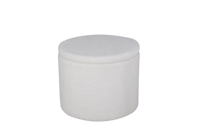 Venture Home Dunken Pouf - / Offwhite Teddy