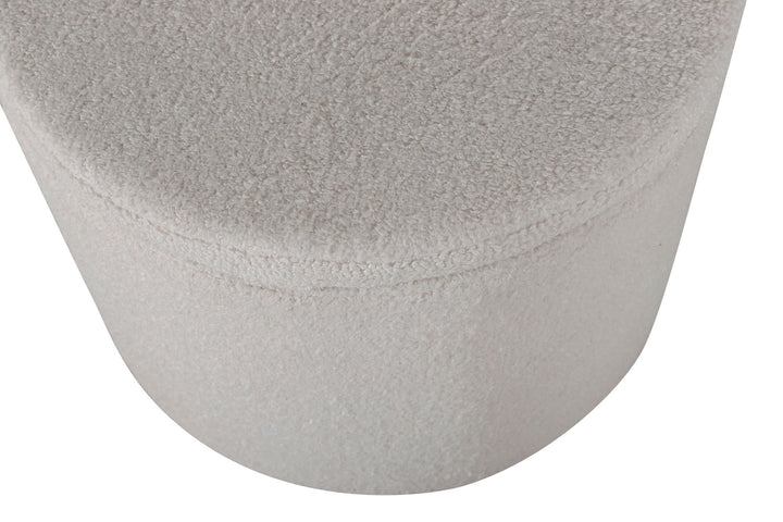 Venture Home Dunken Pouf - / Offwhite Teddy