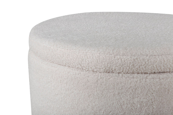 Venture Home Dunken Pouf - / Offwhite Teddy