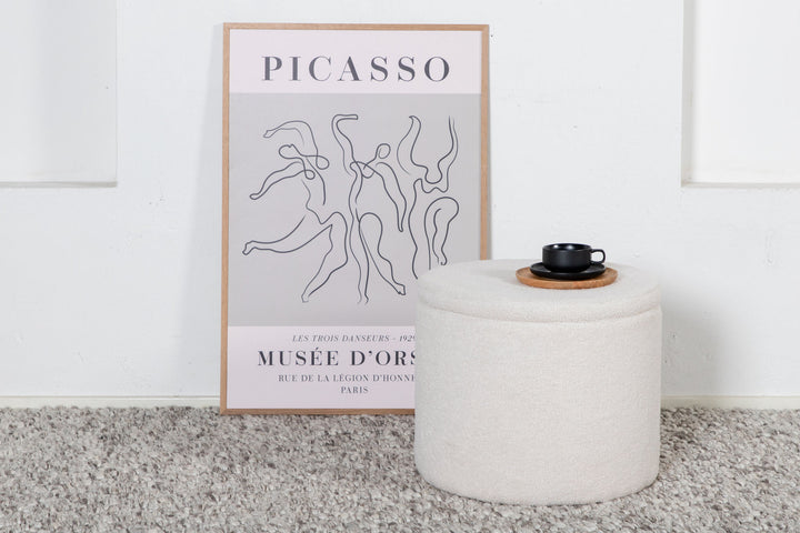 Venture Home Dunken Pouf - / Offwhite Teddy