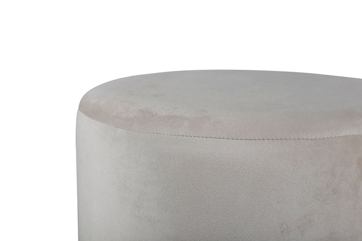 Venture Home Benji Pouf - Black / Beige Velvet