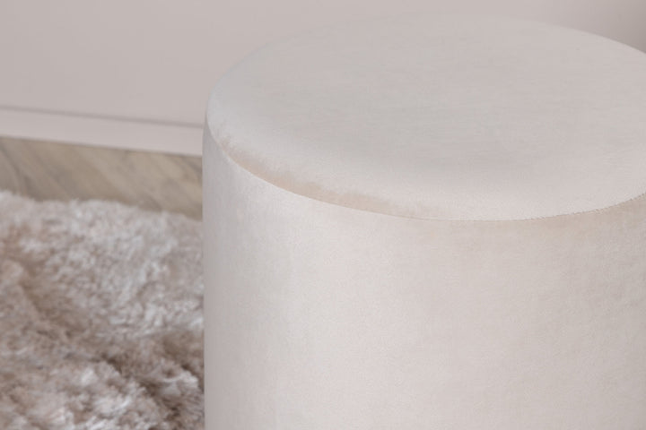 Venture Home Benji Pouf - Black / Beige Velvet