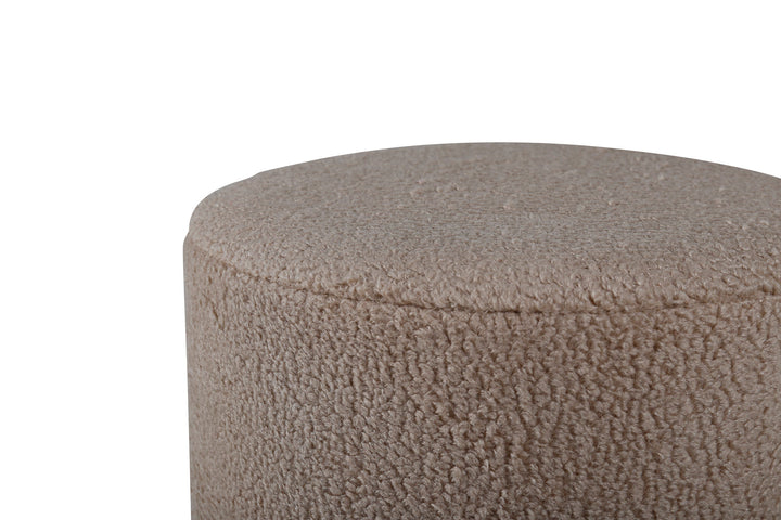 Venture Home Benji Pouf - Black / Beige Teddy
