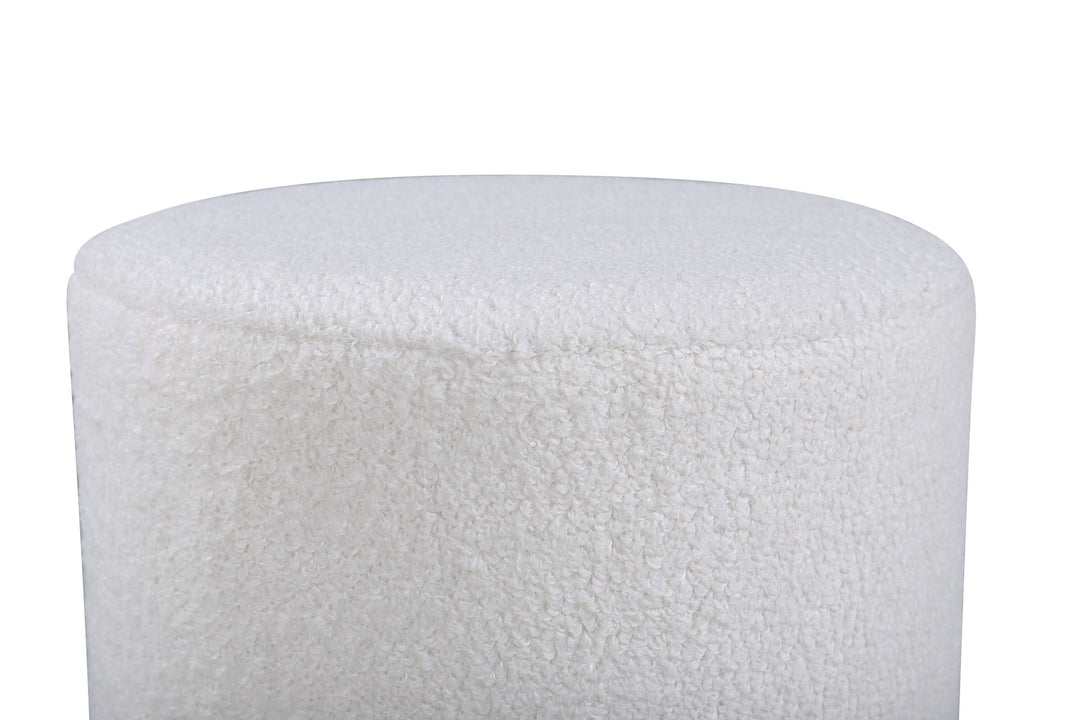 Venture Home Benji Pouf - Black / Offwhite Teddy