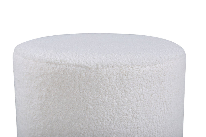 Venture Home Benji Pouf - Black / Offwhite Teddy