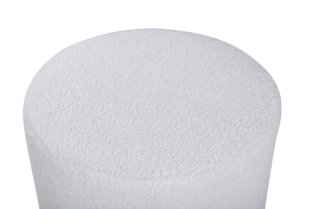 Venture Home Benji Pouf - Black / Offwhite Teddy