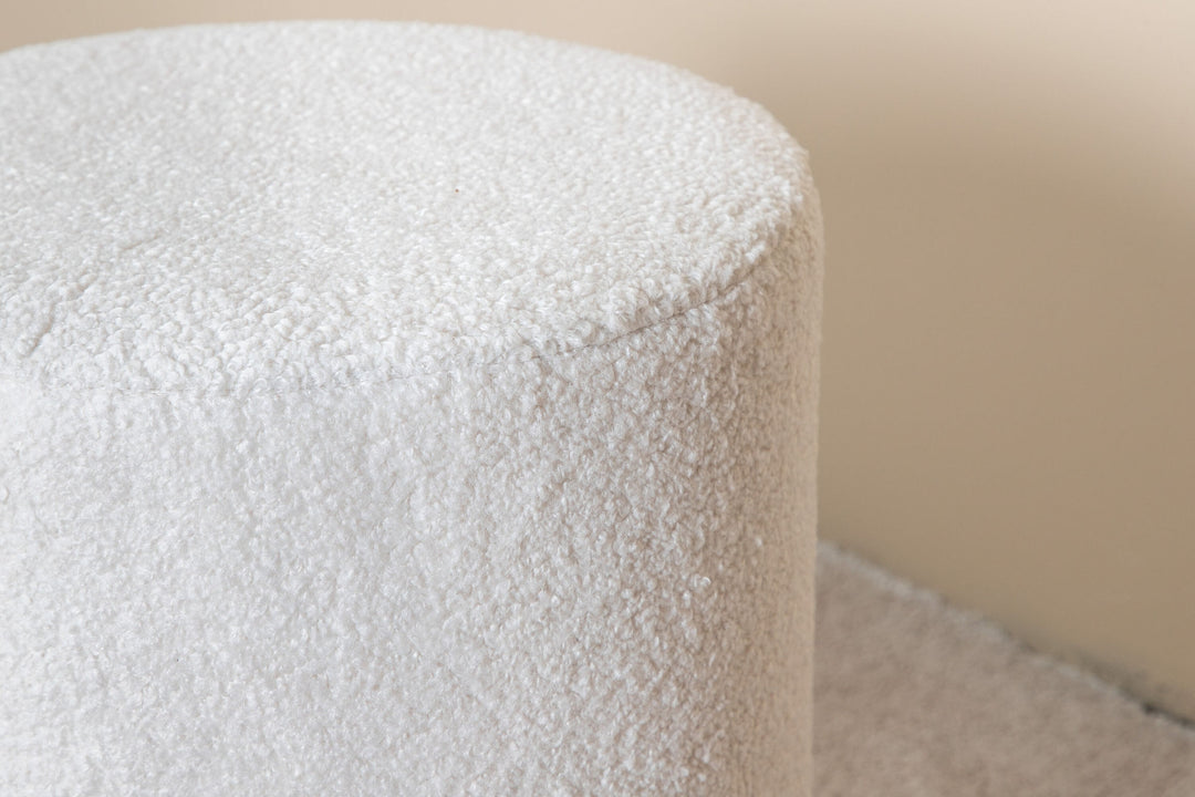 Venture Home Benji Pouf - Black / Offwhite Teddy