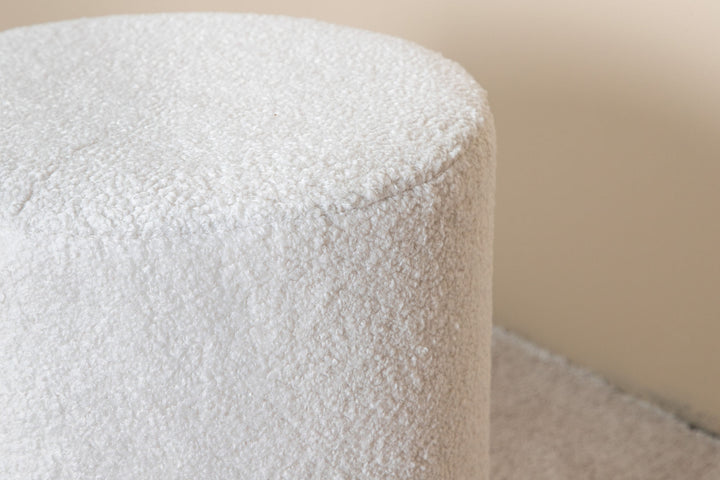 Venture Home Benji Pouf - Black / Offwhite Teddy