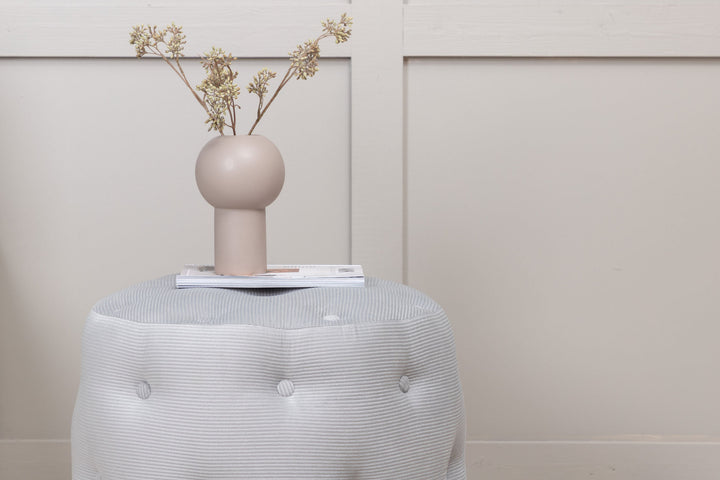 Venture Home Benjamin Pouf - / Grey Corduroy