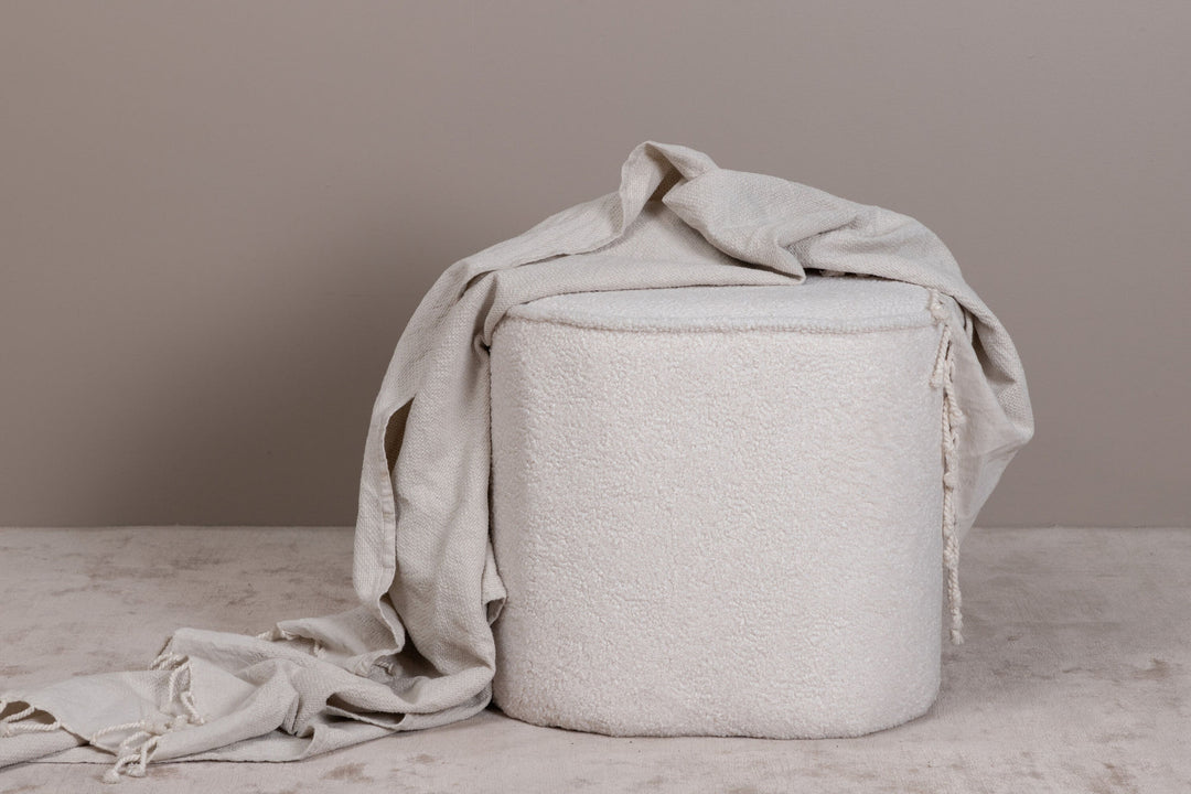 Venture Home Piff Pouf - / Offwhite Teddy