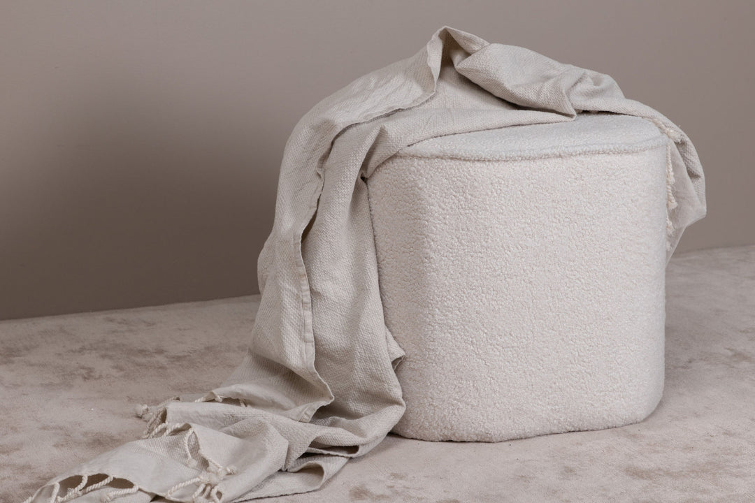 Venture Home Piff Pouf - / Offwhite Teddy