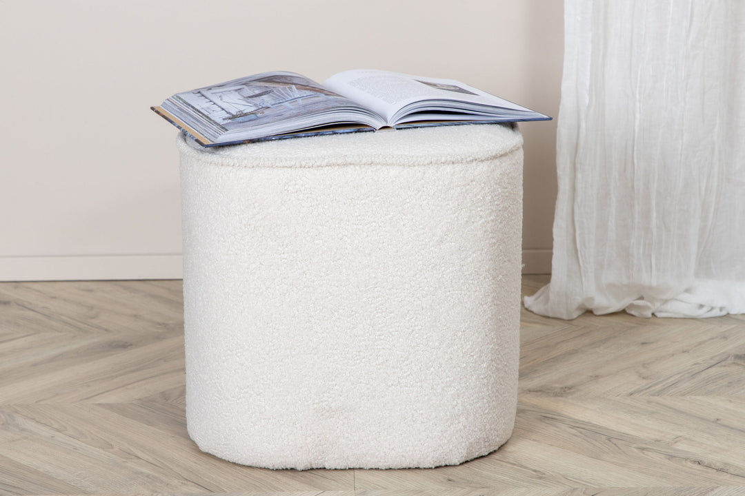 Venture Home Piff Pouf - / Offwhite Teddy