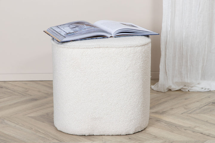 Venture Home Piff Pouf - / Offwhite Teddy