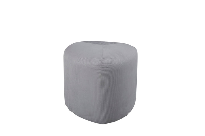 Venture Home Peg Pouf - / Grey Corduroy