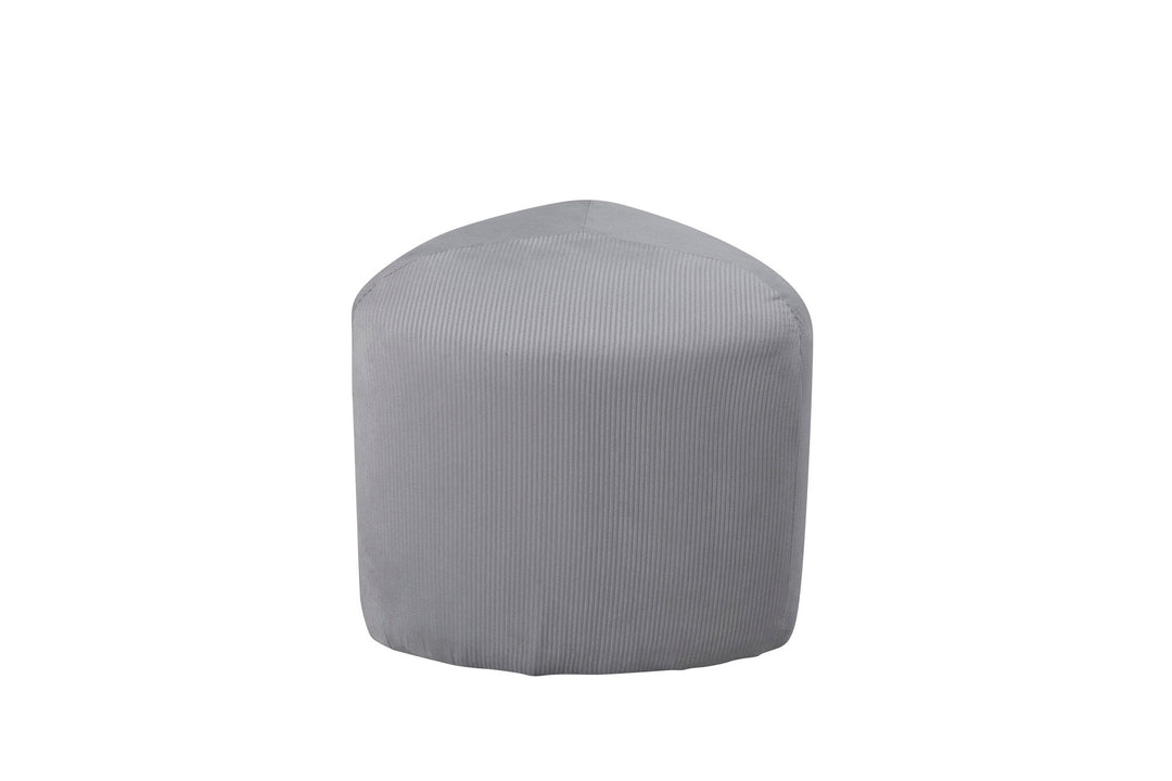 Venture Home Peg Pouf - / Grey Corduroy