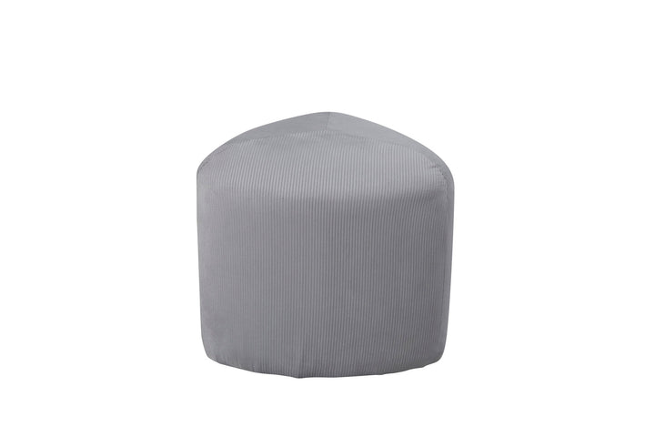 Venture Home Peg Pouf - / Grey Corduroy