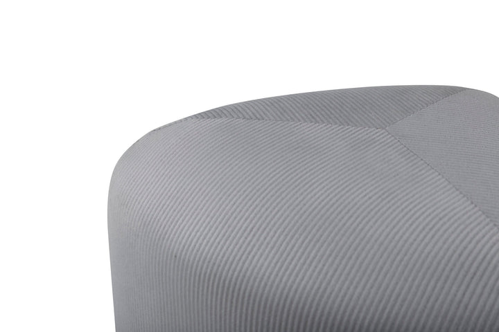 Venture Home Peg Pouf - / Grey Corduroy
