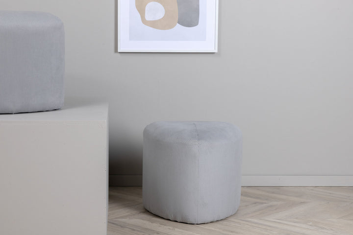 Venture Home Peg Pouf - / Grey Corduroy