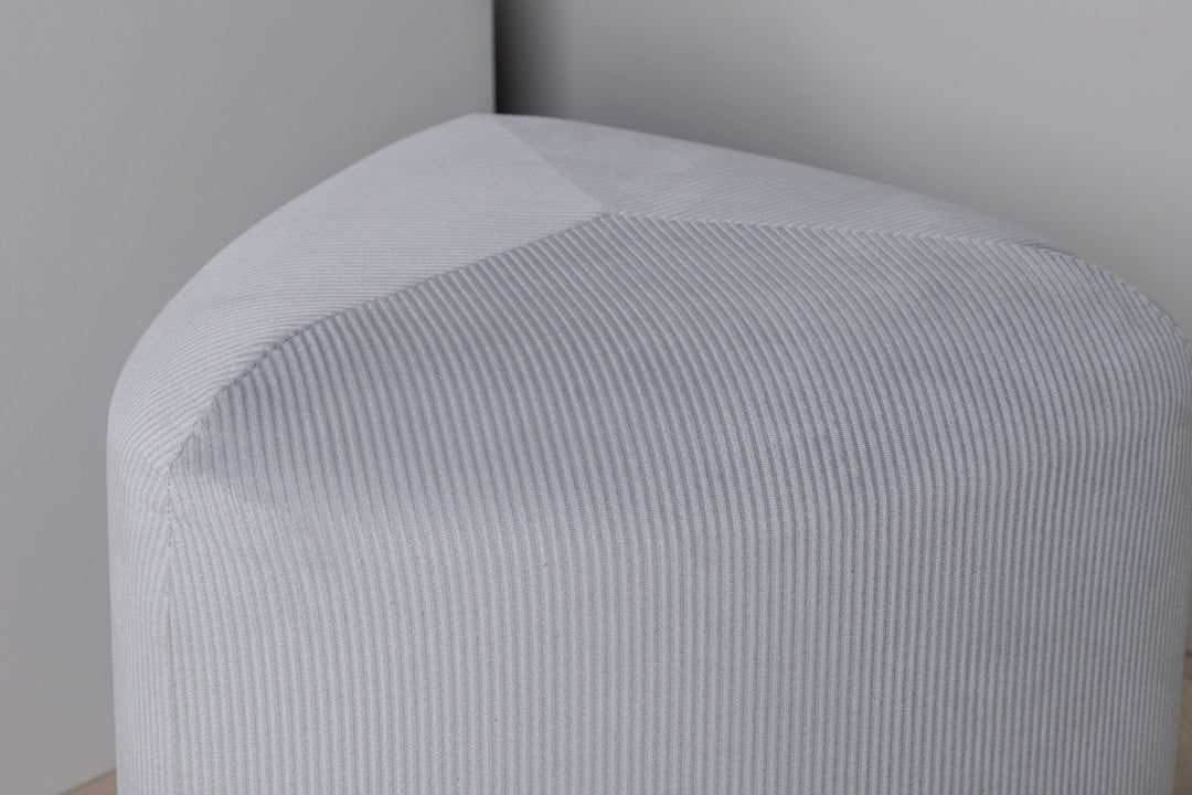 Venture Home Peg Pouf - / Grey Corduroy