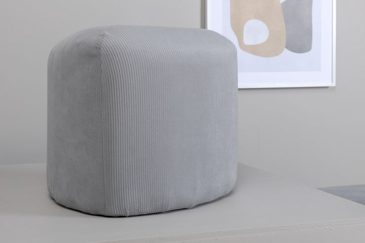 Venture Home Peg Pouf - / Grey Corduroy