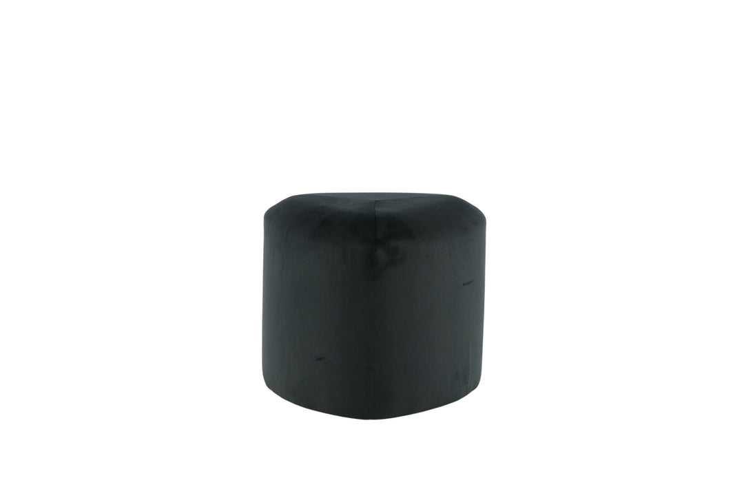 Venture Home Peg Pouf - / Black Velvet