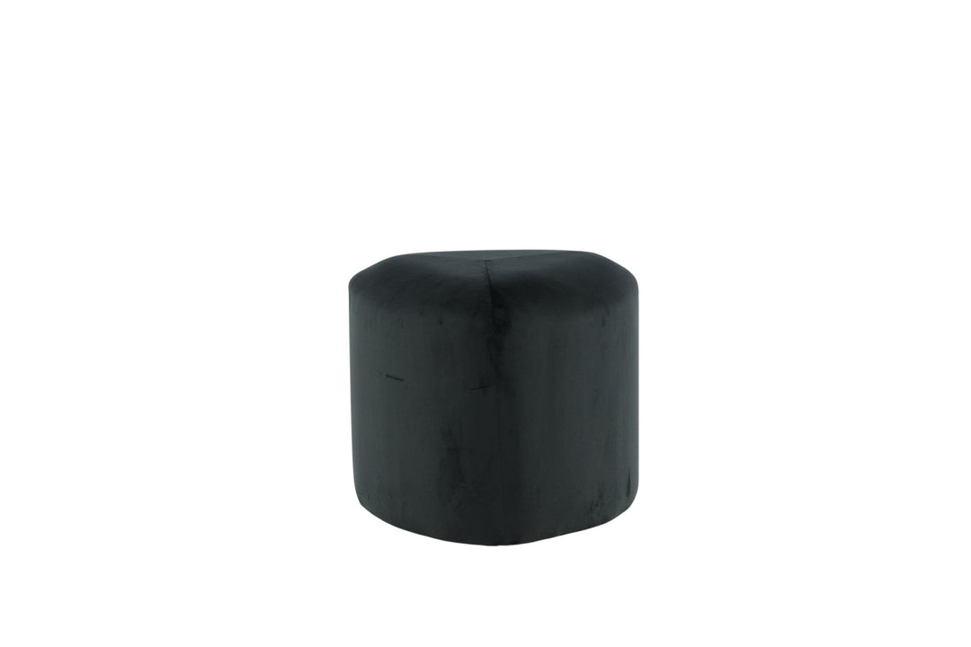 Venture Home Peg Pouf - / Black Velvet