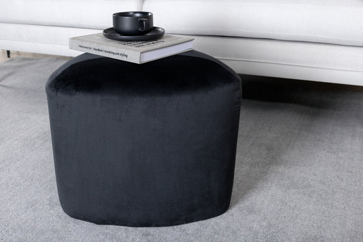 Venture Home Peg Pouf - / Black Velvet