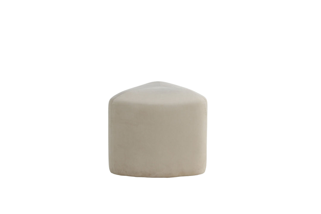 Venture Home Peg Pouf - / Beige Velvet