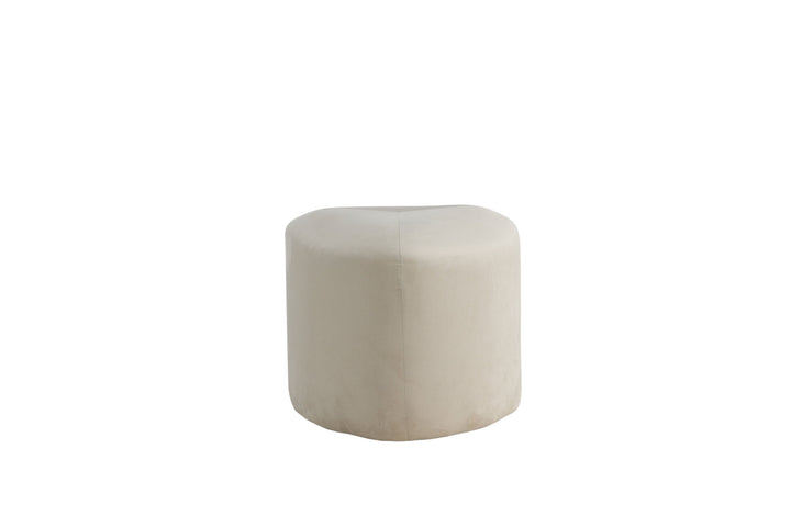 Venture Home Peg Pouf - / Beige Velvet