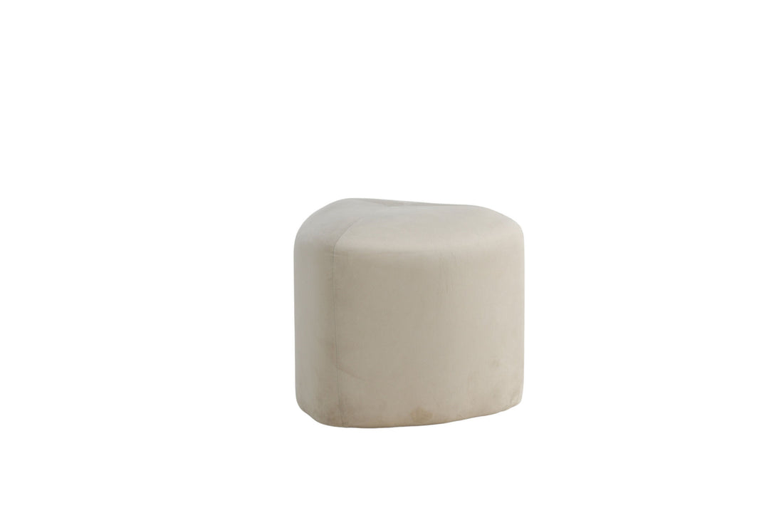 Venture Home Peg Pouf - / Beige Velvet