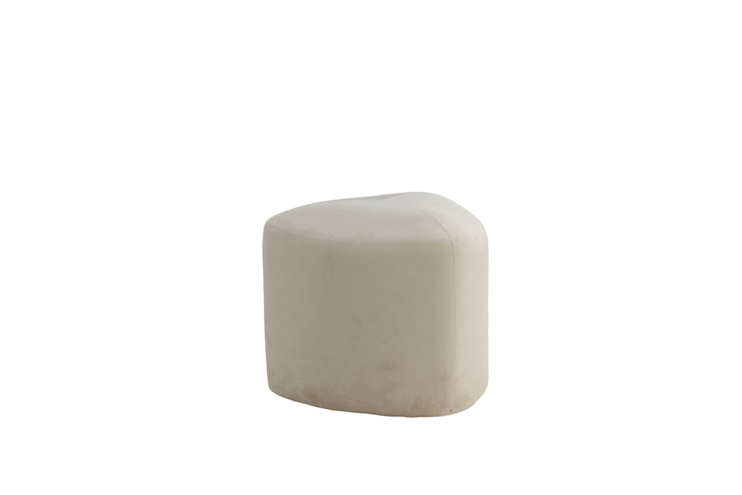 Venture Home Peg Pouf - / Beige Velvet