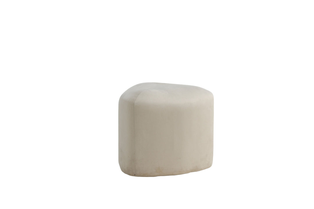 Venture Home Peg Pouf - / Beige Velvet