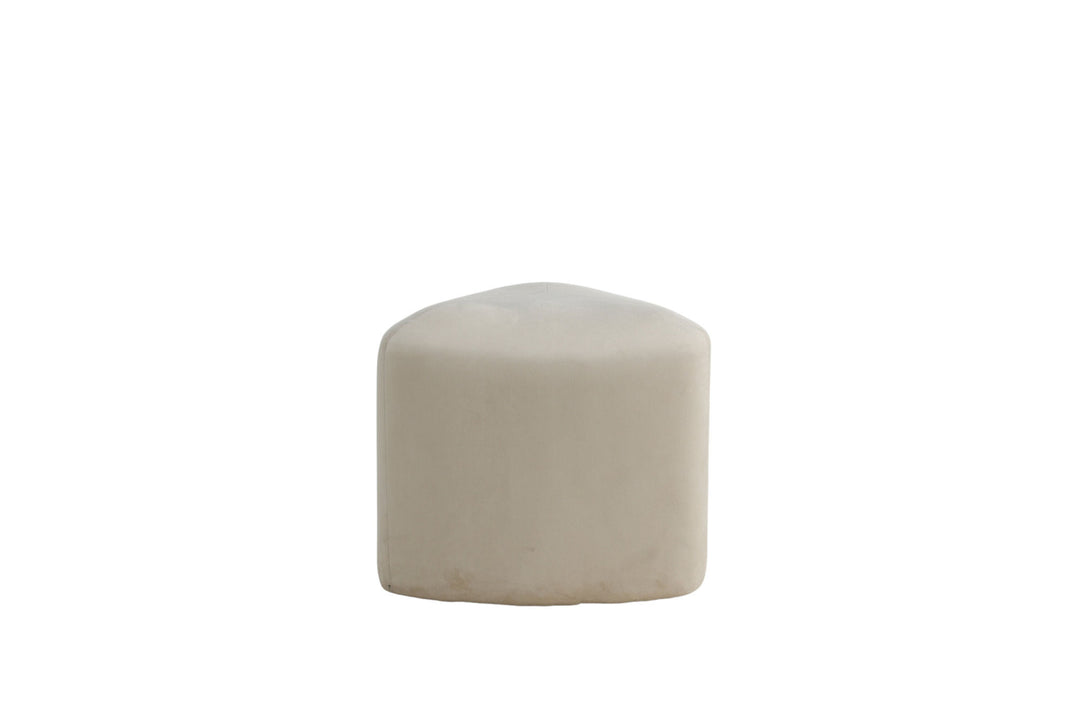 Venture Home Peg Pouf - / Beige Velvet