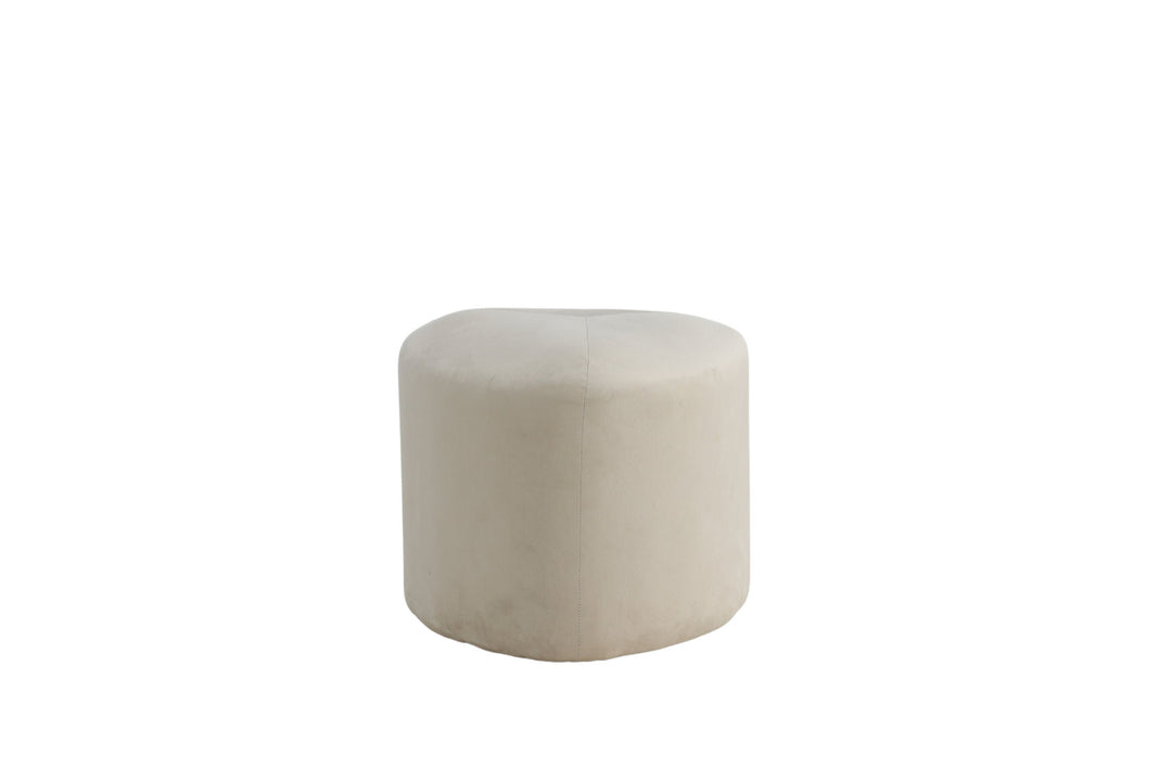 Venture Home Peg Pouf - / Beige Velvet