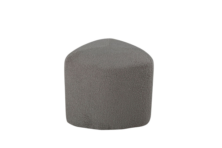 Venture Home Peg Pouf - / Greige Teddy