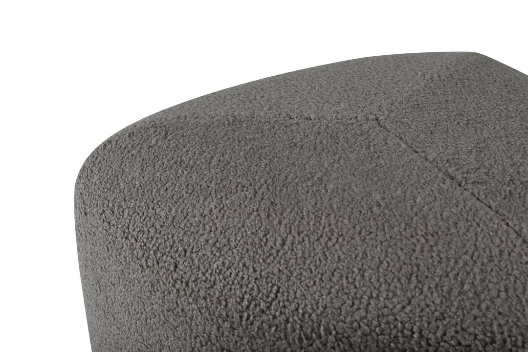 Venture Home Peg Pouf - / Greige Teddy
