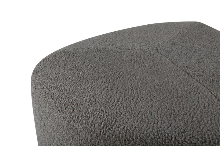 Venture Home Peg Pouf - / Greige Teddy