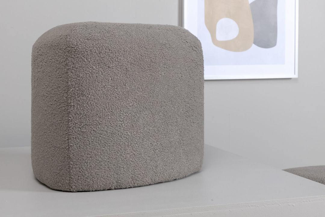 Venture Home Peg Pouf - / Greige Teddy